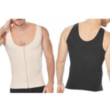 Wholesale Men Shaper Tops Molded Abdominal Shirt Front Zipper Undershirts